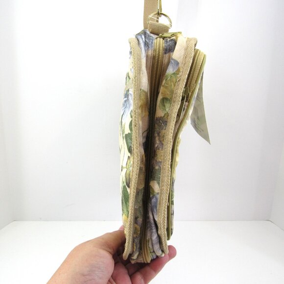 Allary Craft & Sew Blue Flower Print Storage Carryall Case Bag New with Tag - Picture 4 of 11